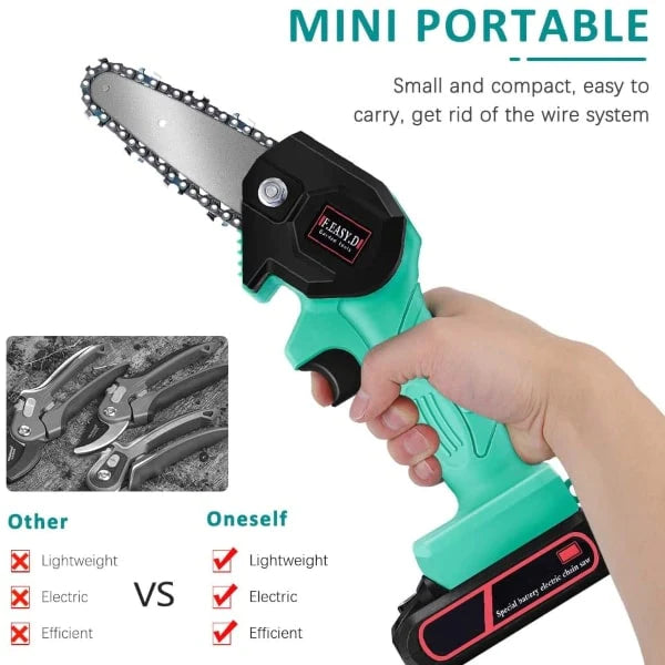 Mini fierastrau electric cu 2 acumulatori, 24V, lama de 10 cm!