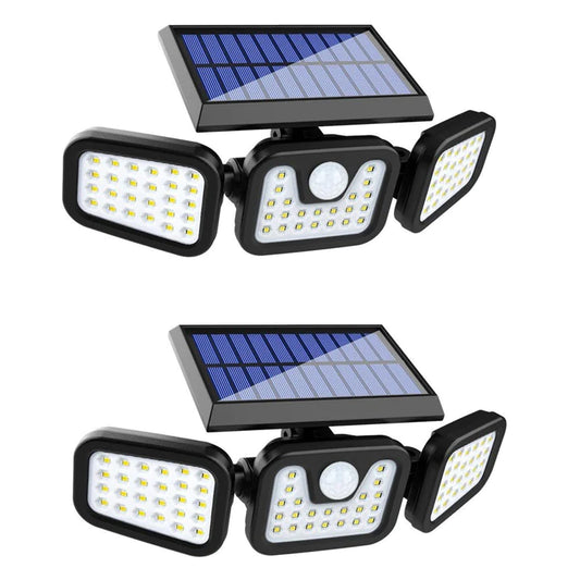 Lampa solara, de exterior cu 3 capete, LED, incarcare solara