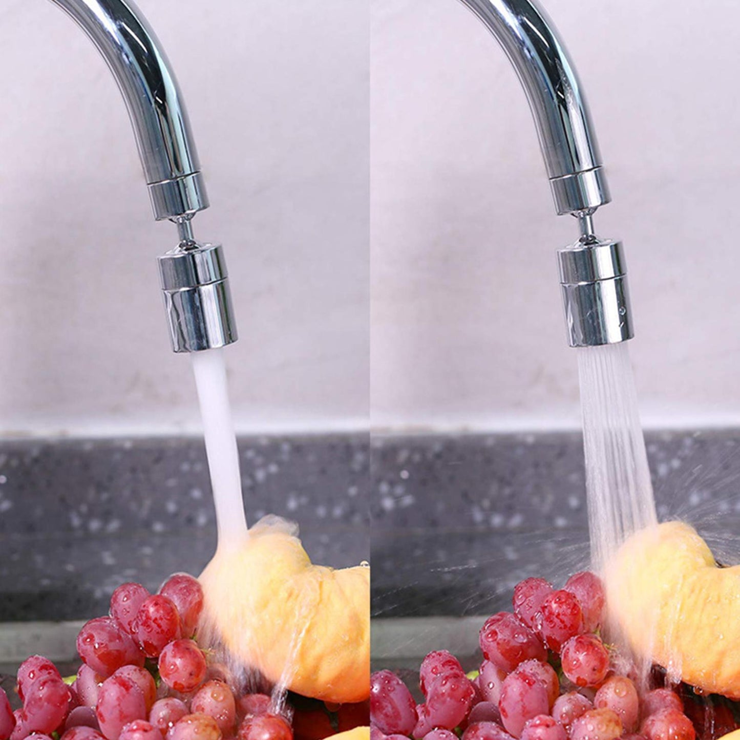 1+1 Gratuit Aerator robinet pivotant, Rotire 360°, Argintiu