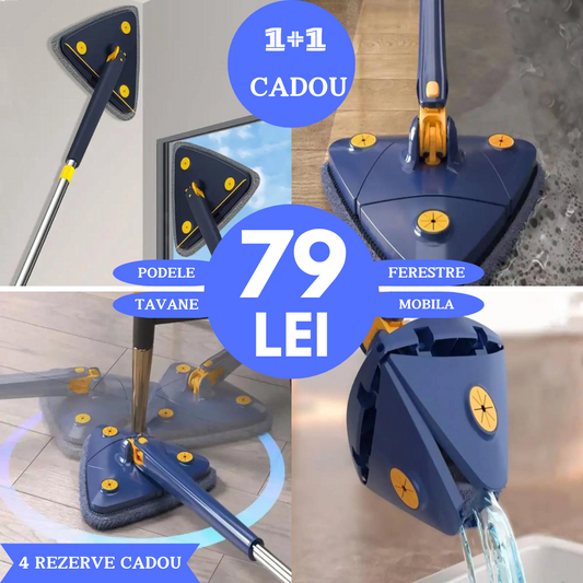 MOP ROTATIV CU STOARCERE AUTOMATA 1+1 GRATUIT + 4 REZERVE CADOU