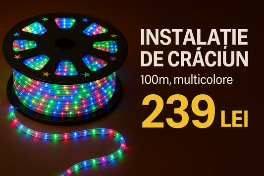Instalație de Crăciun 100m – Multicoloră