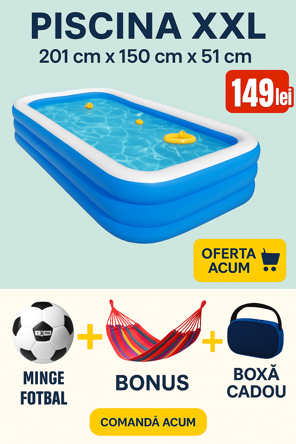 Piscina XXL – Răcoarea perfectă pentru vara ta!