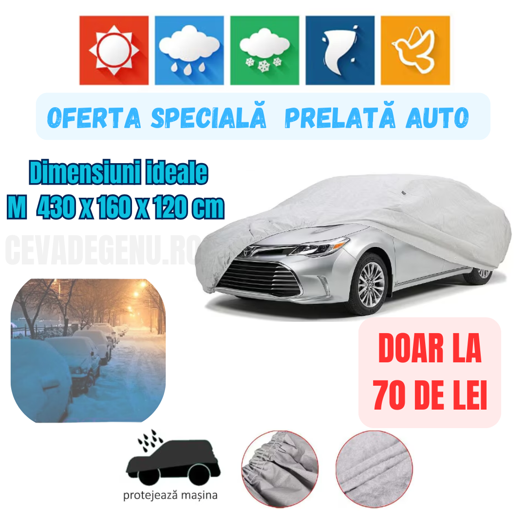 Prelată Auto M - 430x160x120 cm