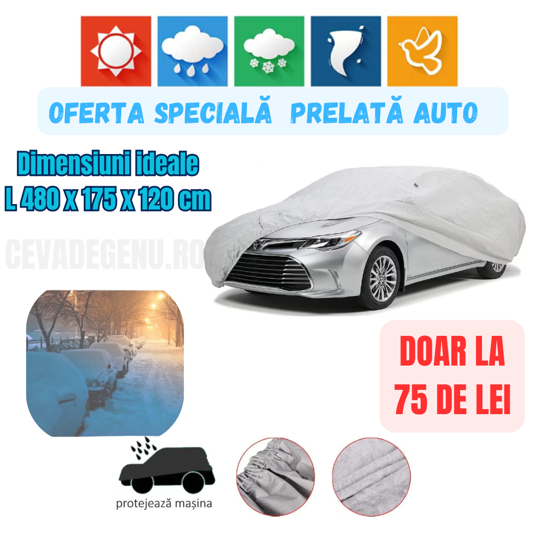 Prelată Auto L - 480x175x120 cm