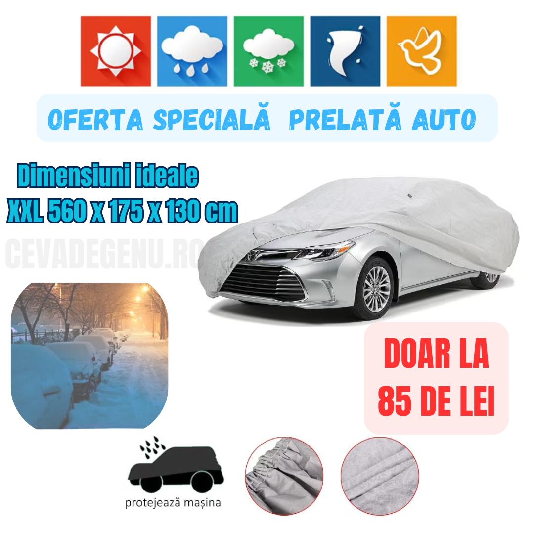 Prelată Auto XXL - 560x175x130 cm