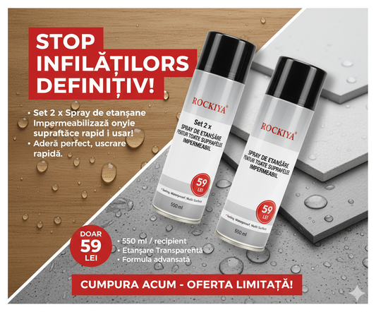 Setul 2 x Spray de Etanșare ROCKIYA® – Stop infiltrațiilor definitiv!