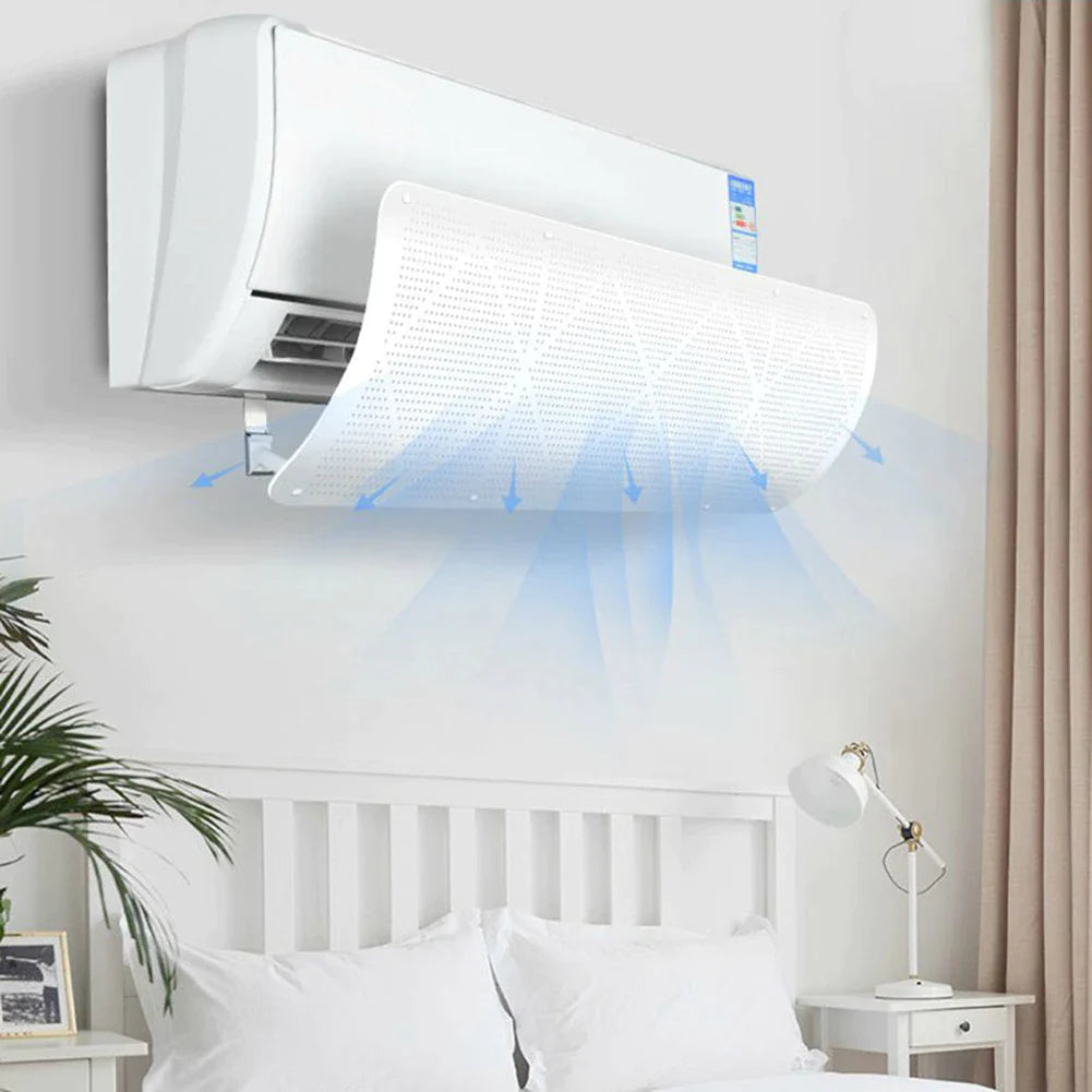 Deflector de Aer Premium pentru Aparat de Aer Conditionat Instalat pe Perete, Universal, Reglabil pe Lungime 52-92cm, Latime 16cm