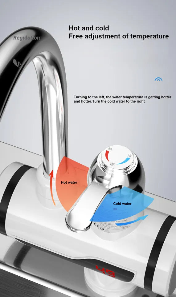 Robinet electric Instant pentru apa calda, cu afisaj LCD