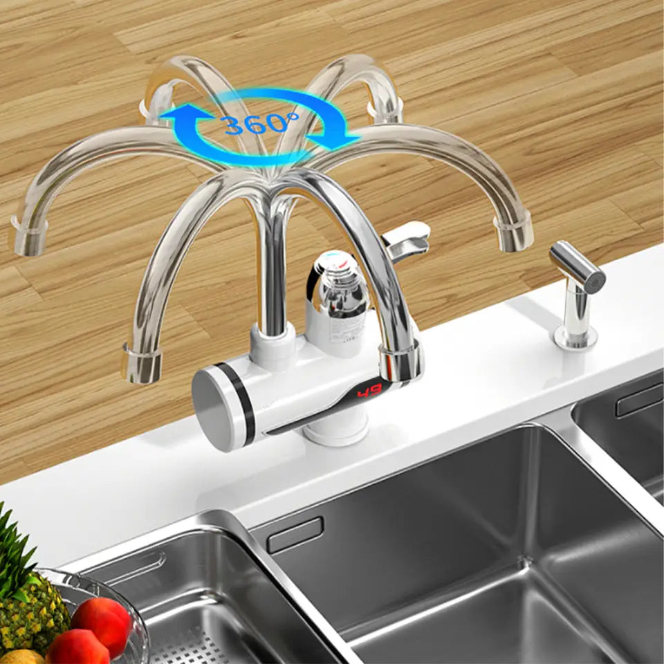 Robinet electric Instant pentru apa calda, cu afisaj LCD