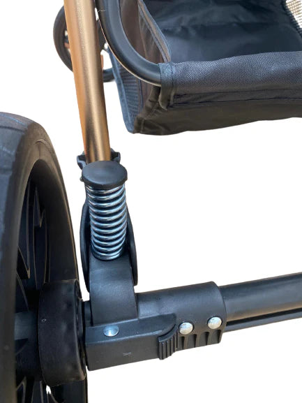 Carucior model 3 in 1 , cu inchidere super compacta si accesorii, culoare Turcoaz
