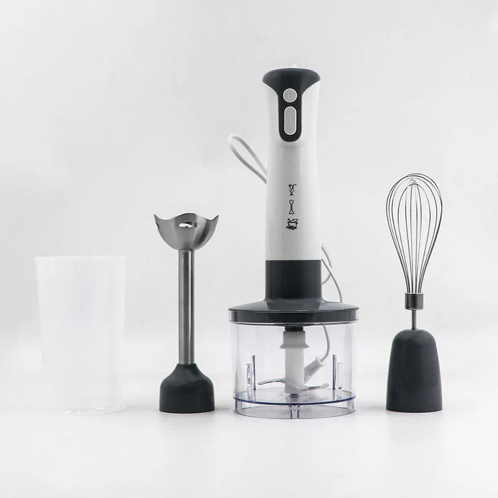 Blender de mana profesional, RAF, 4 in 1, Cana 500ml, Tel, Tocator, putere 600W