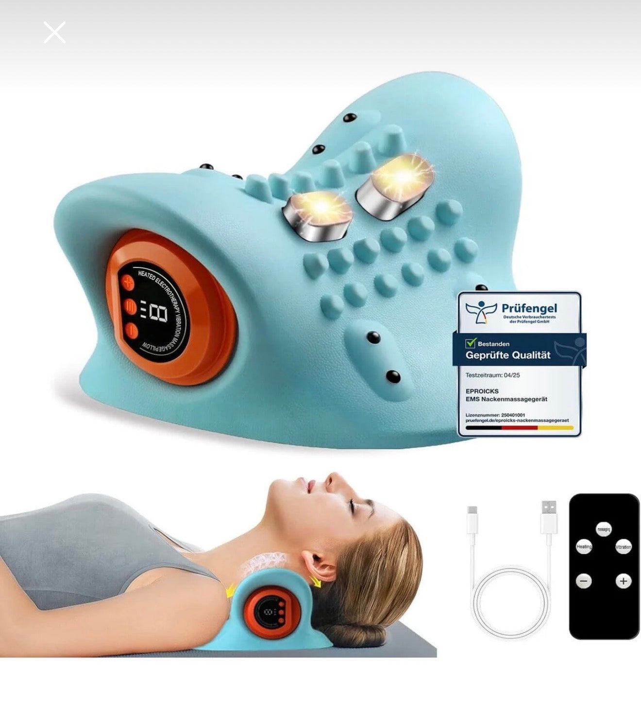 Aparat Masaj Electric 4D Ergonomic Albastru