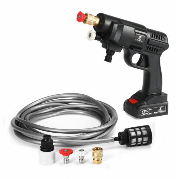 KIT Aparat de spalat cu presiune de 48V,2 acumulatori si cu rezervor pentru detergent!