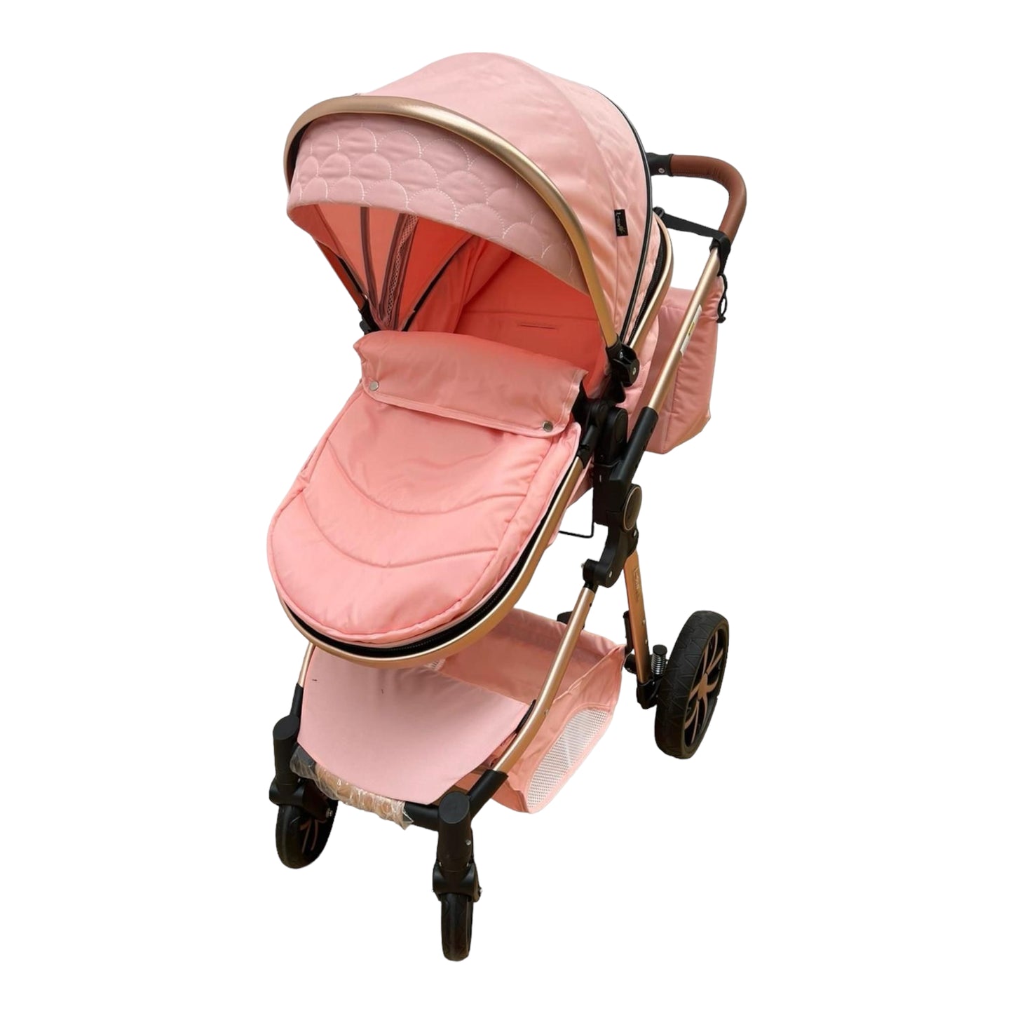 Carucior model 3 in 1 , cu inchidere super compacta si accesorii, culoare ROZ