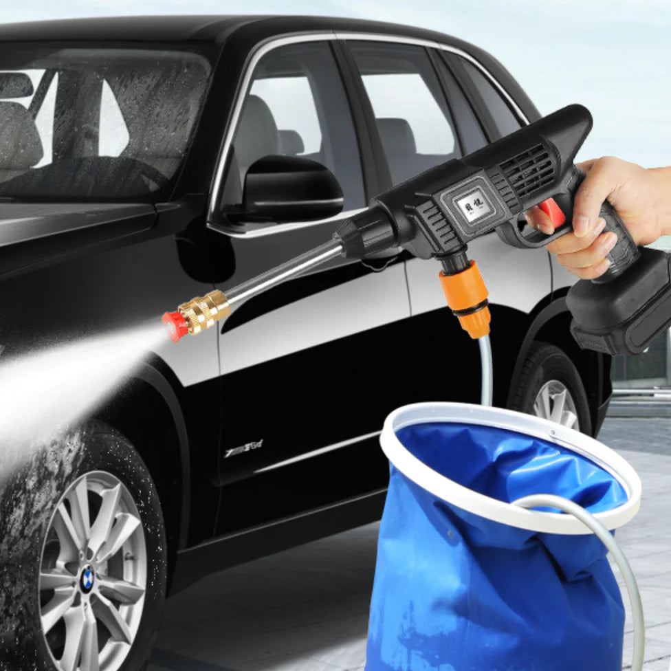 KIT Aparat de spalat cu presiune de 48V,2 acumulatori si cu rezervor pentru detergent!