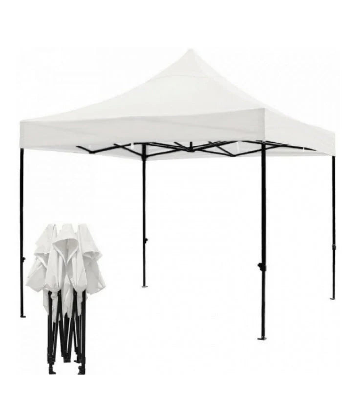 Cort Pavilion 3x3m Pliabil Cadru Metal pentru Curte, Gradina, Evenimente