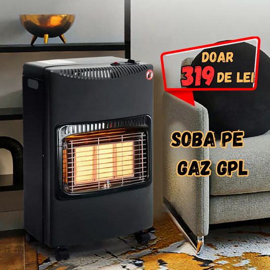Soba Mobilă cu Gaz GPL - 4.2KW, 3 Trepte de Reglare