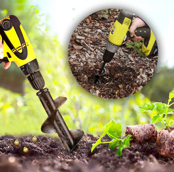 Burghiu Spiralat pentru Grădină – Accesoriu Esențial pentru Plantare și Lucrări Agricole! 🌱