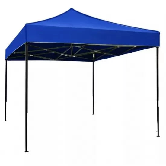 Cort Pavilion 3x3m albastru Pliabil Cadru Metal pentru Curte, Gradina, Evenimente