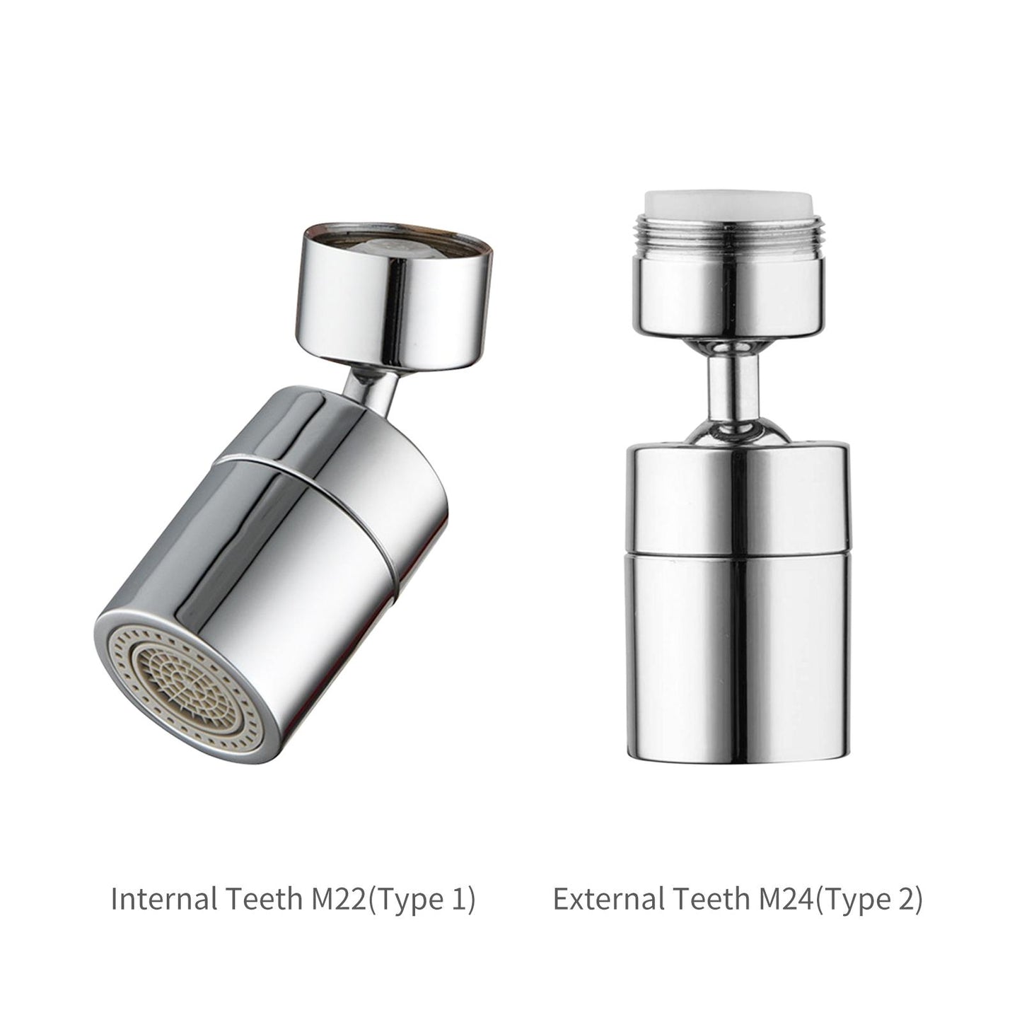 1+1 Gratuit Aerator robinet pivotant, Rotire 360°, Argintiu