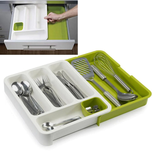 Organizator extensibil de tacamuri pentru sertar