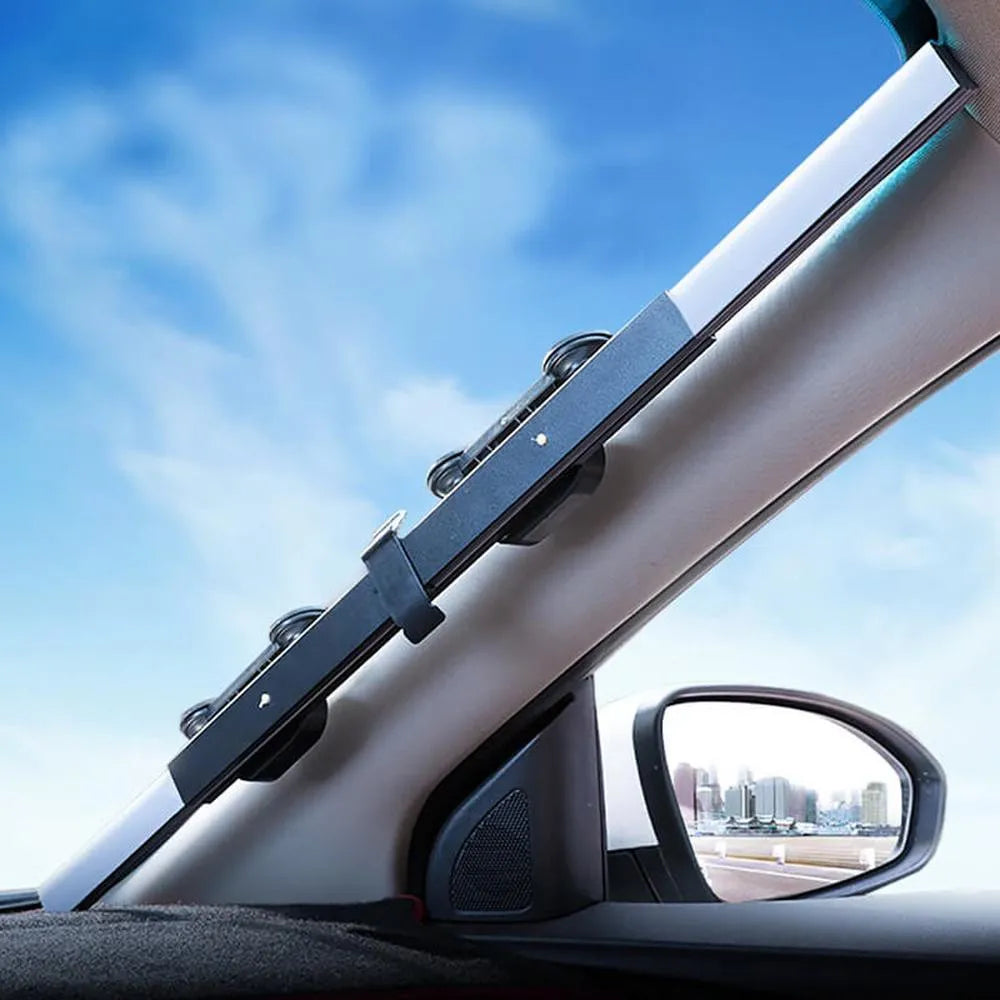 Parasolar Retractabil Parbriz Auto, cu Ventuze, Pliabil 150 x 65 cm Impotriva Razelor UV