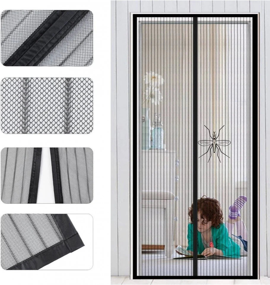 Perdea tip plasa cu inchidere magnetica pentru tantari, muste sau alte insecte