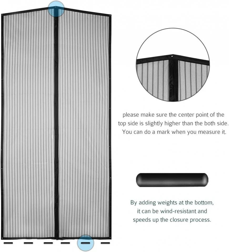 Perdea tip plasa cu inchidere magnetica pentru tantari, muste sau alte insecte
