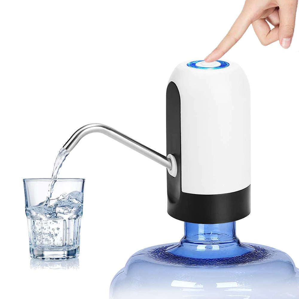 Pompa electrica de apa, pentru bidoane mari, cu acumulator reincarcabil USB