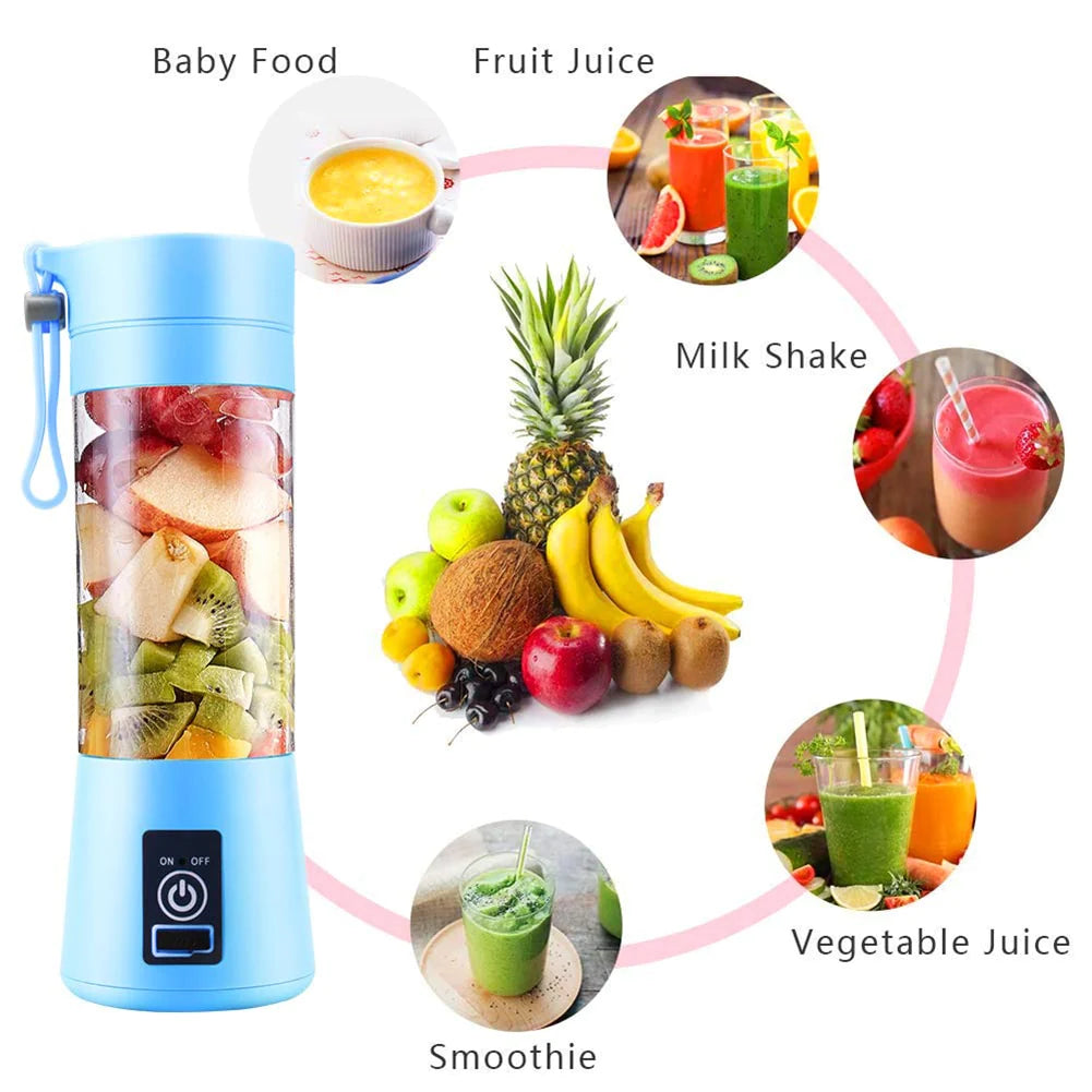 Blender portabil, cu baterie proprie, pentru fructe si legume
