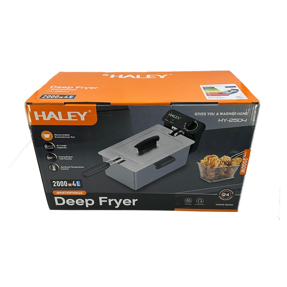 Friteuza Electrica HALEY HY-2504 cu Capacitate de 4L