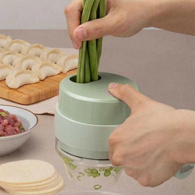 Tocator si maruntitor electric pentru diverse tipuri de alimente si legume 4 in 1, cu functii multiple, portabil, reincarcabil cu cablu usb