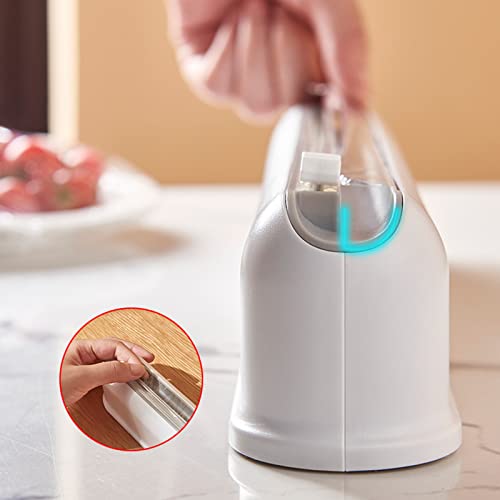Dispenser folie alimentara stretch, cu ventuze si dispozitiv de taiere