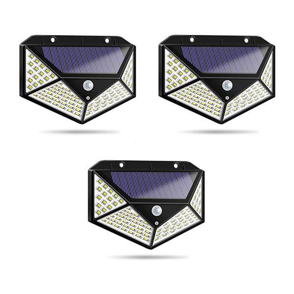 Set 2 x Lampa solara 100 Led cu senzor de miscare