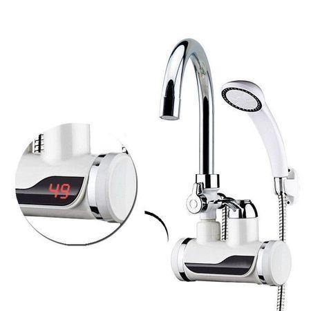 Robinet Electric cu incalzire instantanee + dus, cu afisaj LED si prindere pe perete