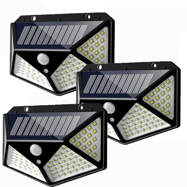 Set 2 x Lampa solara 100 Led cu senzor de miscare