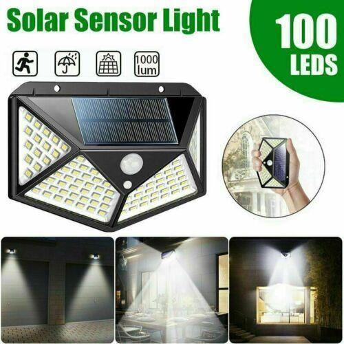 Set 2 x Lampa solara 100 Led cu senzor de miscare
