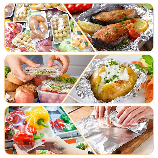 Dispenser folie alimentara stretch, cu ventuze si dispozitiv de taiere