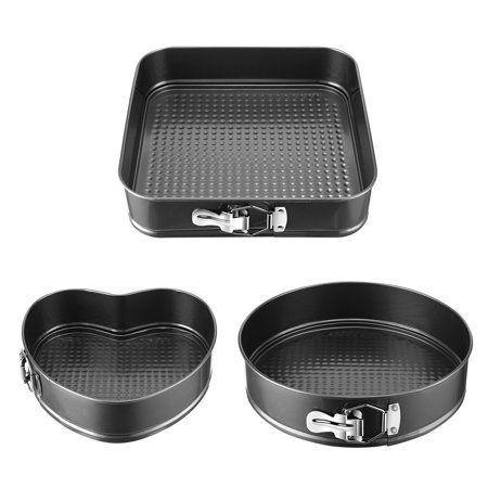 Set 3 tavi de prajituri, cu baza detasabila si forme diferite