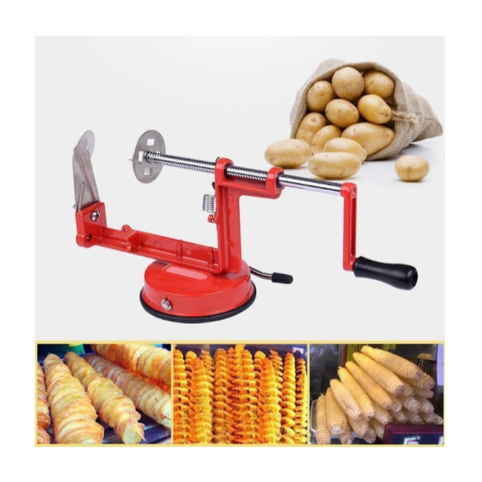 Aparat pentru taiat cartofi / mere in forma de spirala