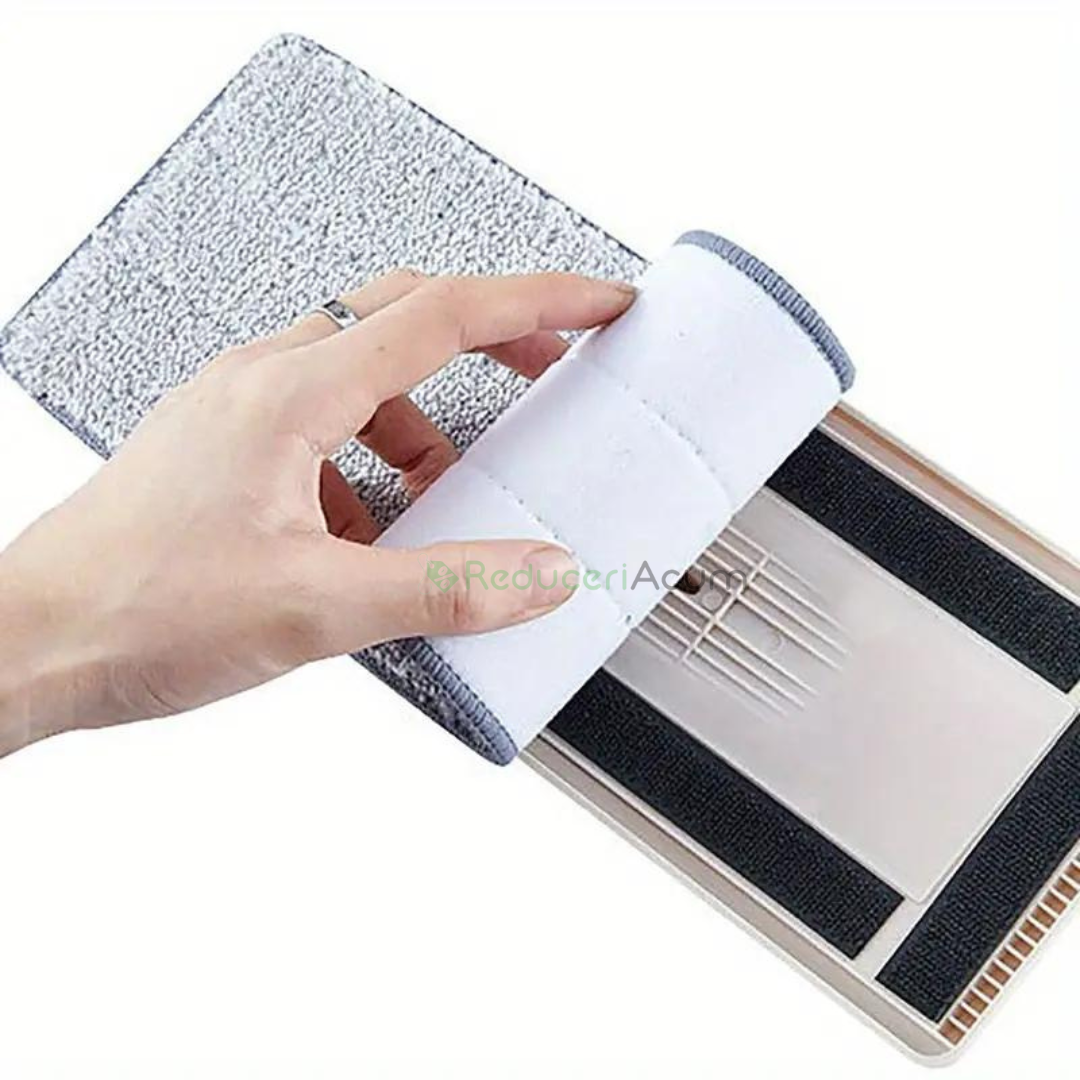 Set 3 rezerve din microfibra pentru mop plat, putere mare de absorbtie