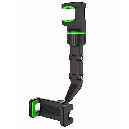 Suport Auto pentru Telefon, Prindere la Oglinda, Rotire 360 grade, Universal, Negru