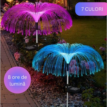 Lampa Solara Meduza Zenino - Autonomie 8 ore, Rezistente, IP65, Fixare in Sol, 600mAh, Multicolor, 80 cm