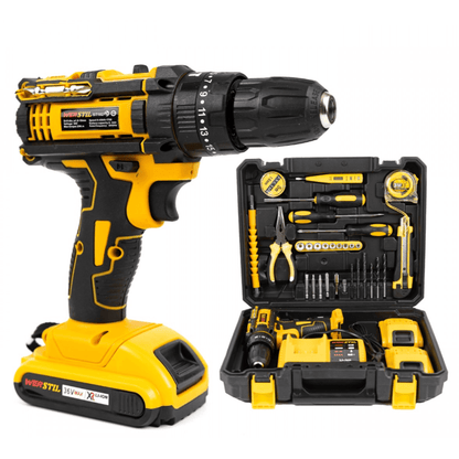 Trusa Bormasina cu 2 Acumulatori 36V 5Ah, Autofiletanta cu Percutie cu 30 de accesorii