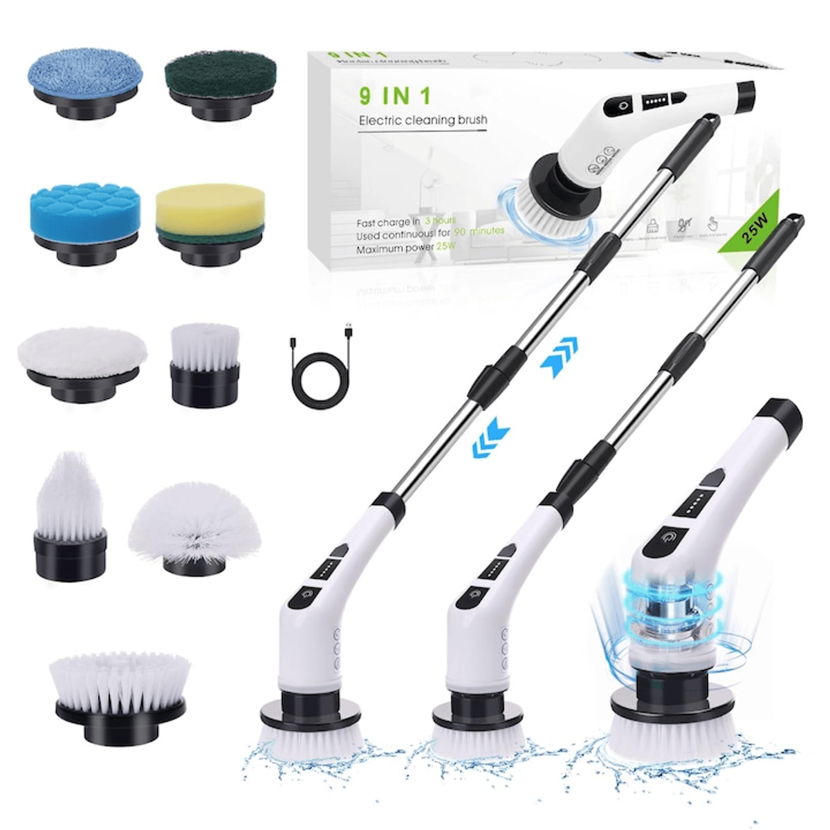 Perie Electrică Rotativă pentru Curățare