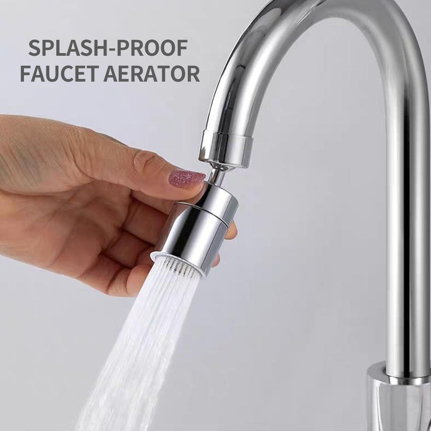 1+1  Gratuit Aerator robinet pivotant, Rotire 360°, Argintiu