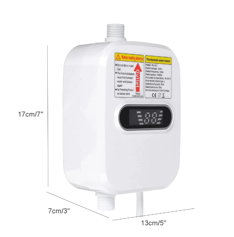 Boiler electric instant pentru apa calda, cu afisaj digital, 3500W