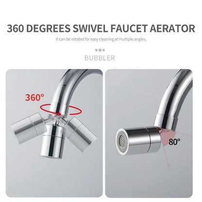 1+1  Gratuit Aerator robinet pivotant, Rotire 360°, Argintiu