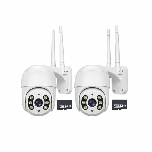 Pachet 2 Camere Supraveghere 5MP + 2 Carduri 32GB