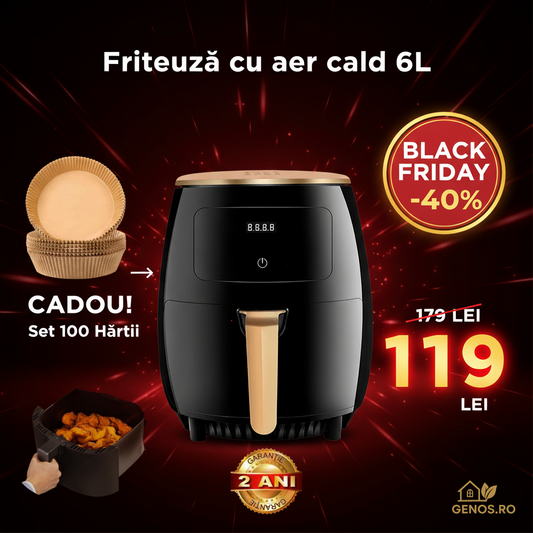 Air Fryer 6L Touch – Prăjește Fără Ulei, Rapid și Sănătos!